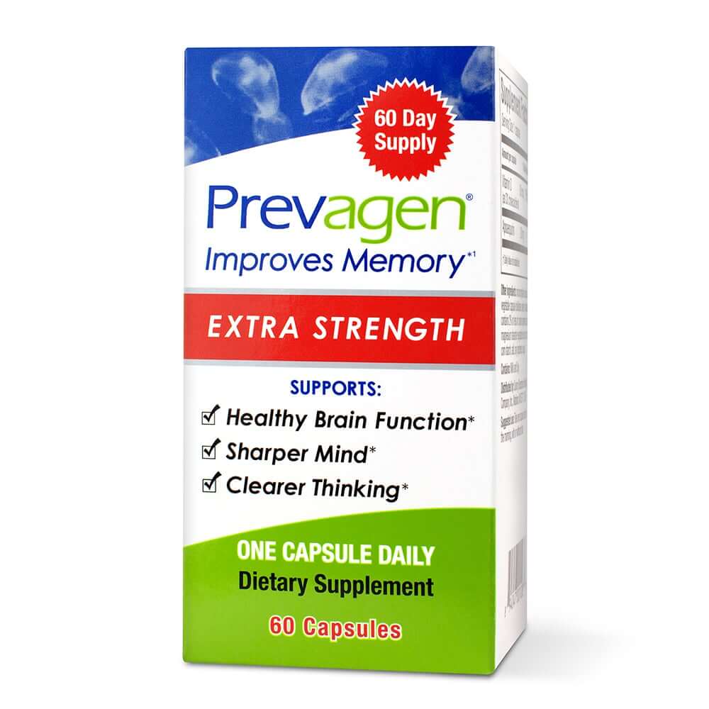 Prevagen Extra Strength 20mg, 60 Capsules, with Apoaequorin & Vitamin D and 7-Day Pill Minder