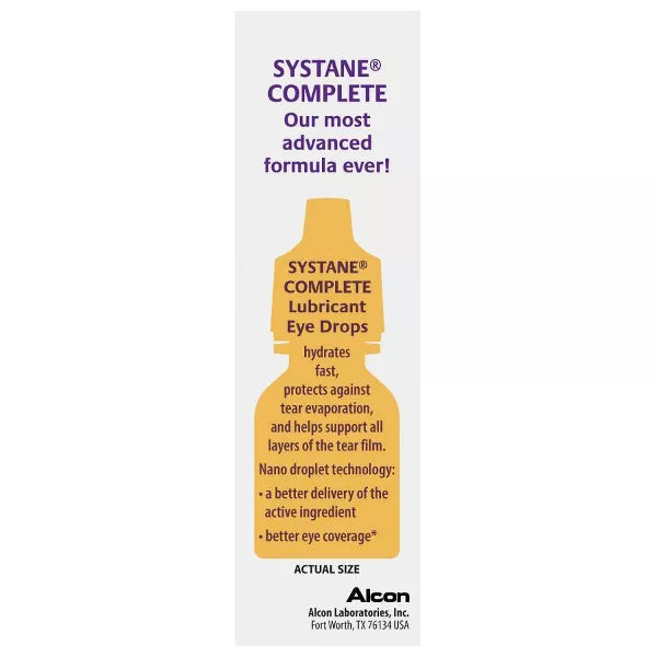 Systane Complete Dry Eye Care Symptom Relief Eye Drops, Twin Pack