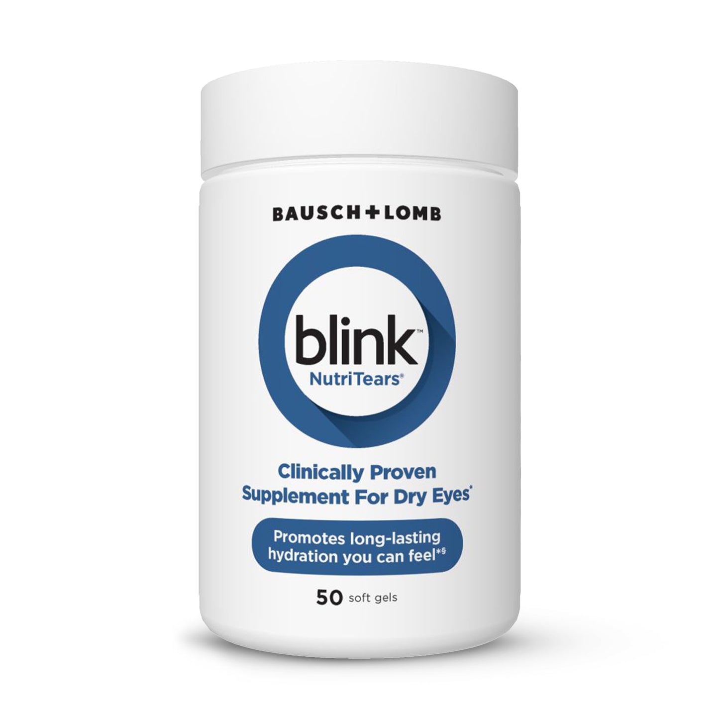 Blink NutriTears Clinically Proven Supplement for Dry Eyes, 50 Softgels, Eye Care Supplement to Hydrate Eyes From Within For Long Lasting Relief You Can Feel