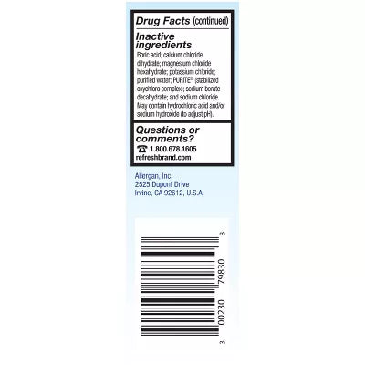 Refresh Tears Lubricant Eye Drops Preserved Tears, 2 Count, 30 mL