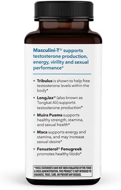 LifeSeasons - Masculini-T - Testosterone Support for Men With Ginkgo, Ginseng - 90 Capsules