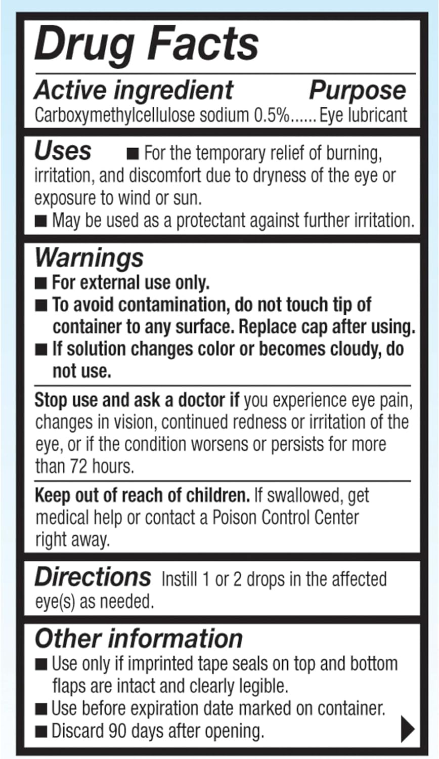 Refresh Tears Lubricant Eye Drops Preserved Tears, 1 Count, 15 mL