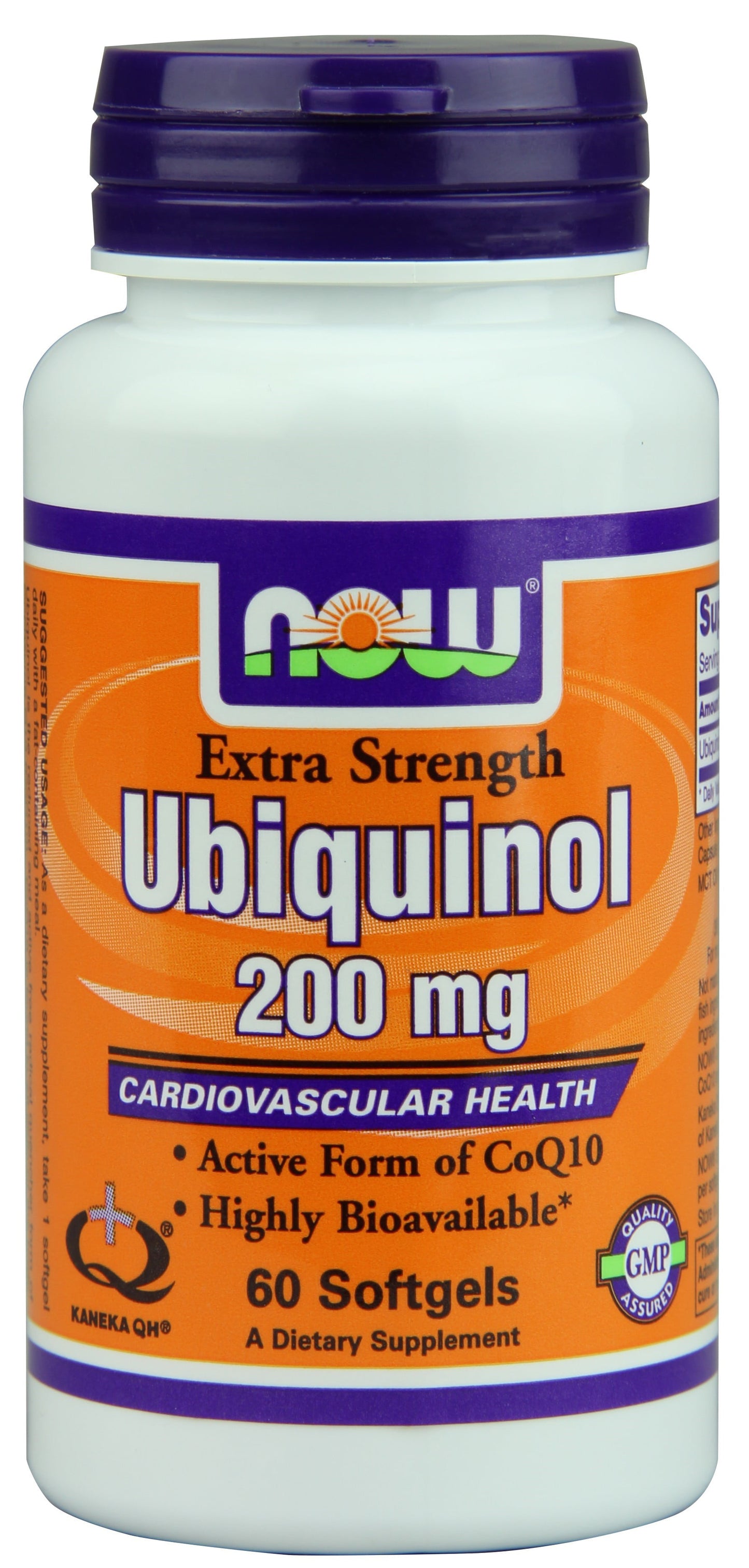 NOW Supplements, Ubiquinol 200 mg, High Bioavailability (the Active Form of CoQ10), 60 Softgels