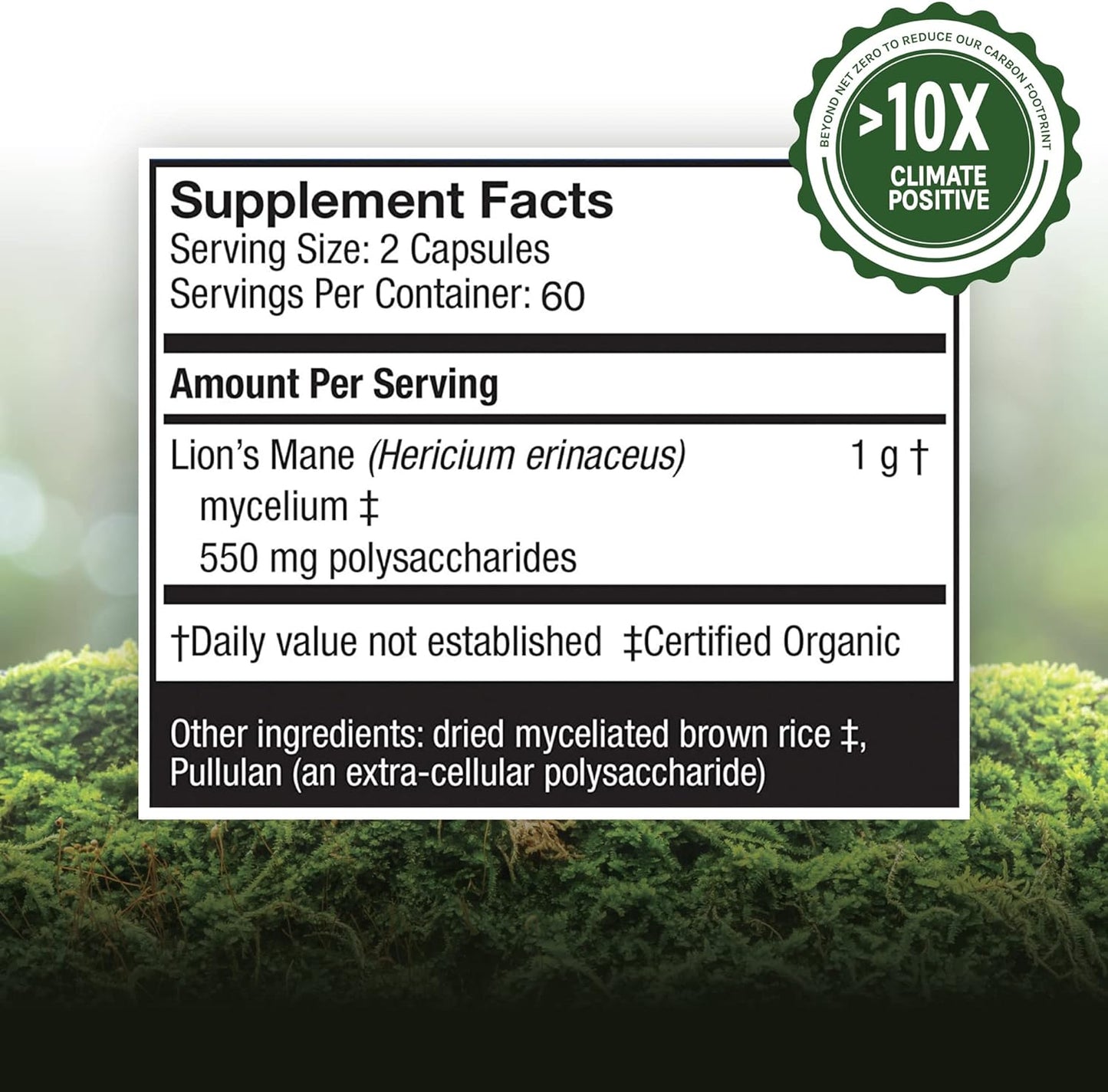 Host Defense, Lion's Mane Capsules, Promotes Mental Clarity, 120 Capsules