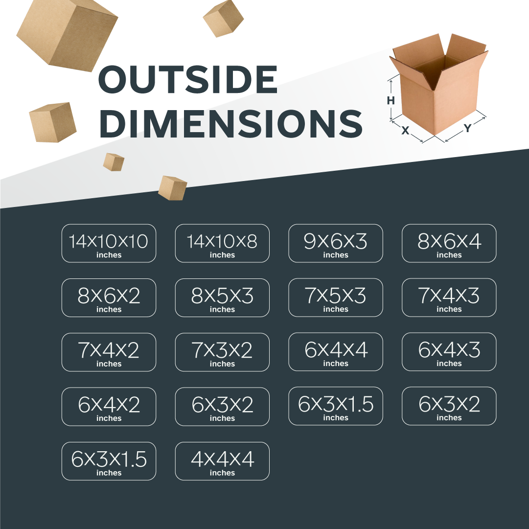Shipping Boxes 5"L x 3"W x 2"H Set of 100PCS Mailing, Packing, Packaging
