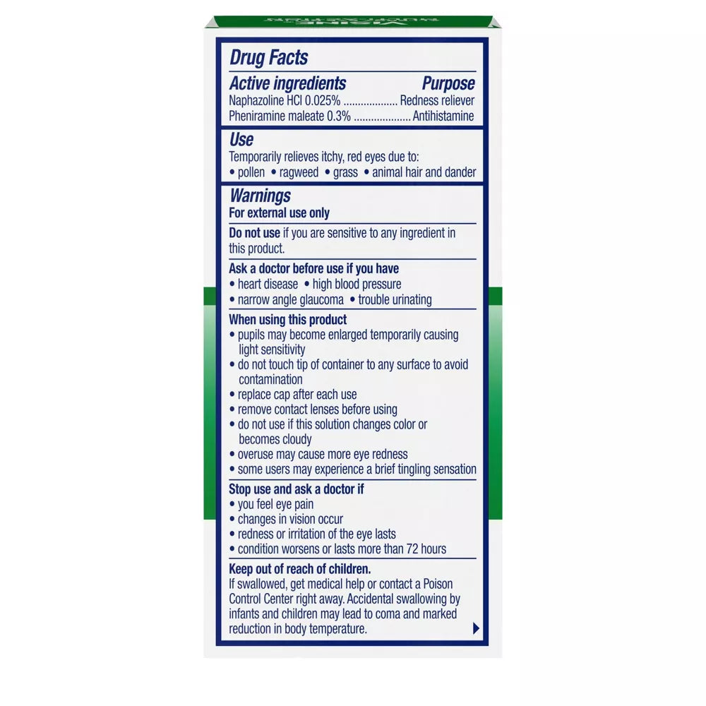 Visine Allergy Relief Multi-Action Antihistamine Eye Drops, 0.5 fl. oz