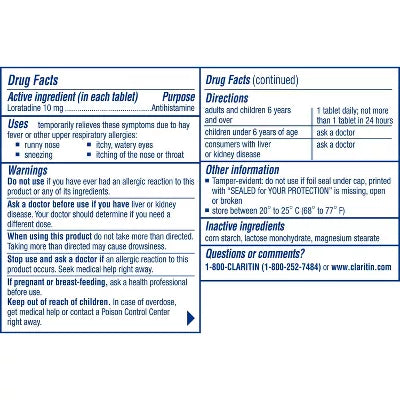Claritin 24 Hour Allergy Relief -- 30 Tablets