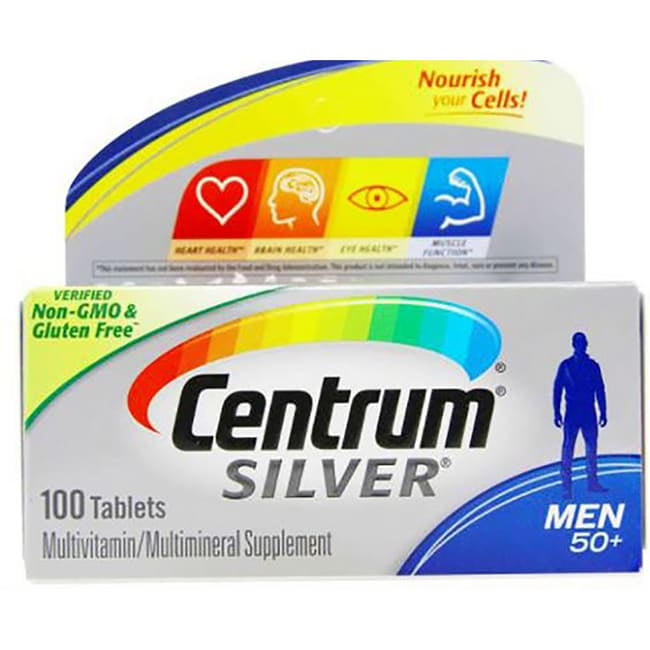 Centrum Silver Mens 50 Plus Vitamins, Multivitamin Supplement, 100 Count