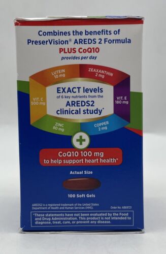 PreserVision AREDS 2 Eye Vitamins with CoQ10 100 softgels