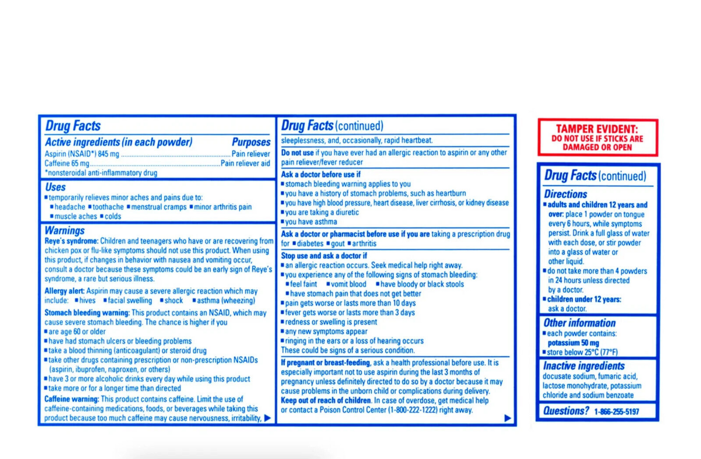 BC Powder Pain Reliever, 50 Dissolve Packs Pack of 2 Exp 2026