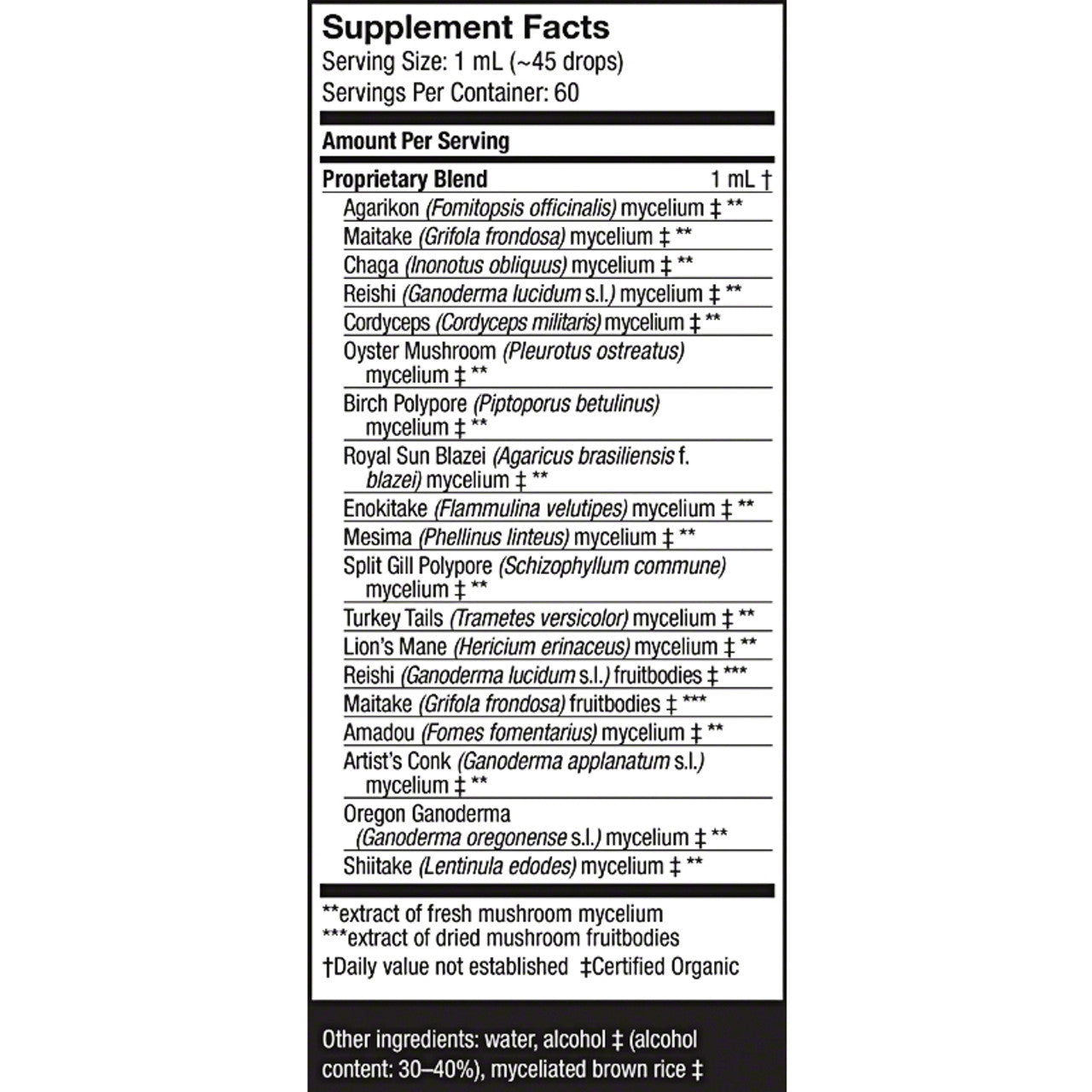 Host Defense, MyCommunity Extract, Advanced Immune Support, Mushroom Supplement with Lion’s Mane, Reishi, Vegan, Organic, 2 oz (60 Servings)