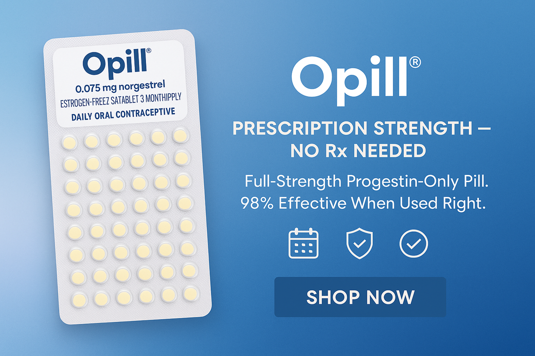 Opill® Daily Oral Contraceptive – FDA‑Approved, Full Prescription Strength, 3‑Month Pack (84 Tablets)