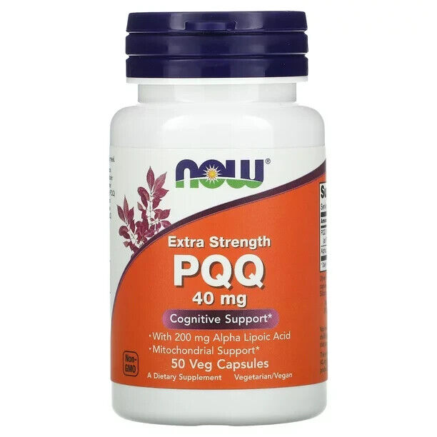 NOW Foods Extra Strength PQQ, 40 mg, 50 Veg Capsules