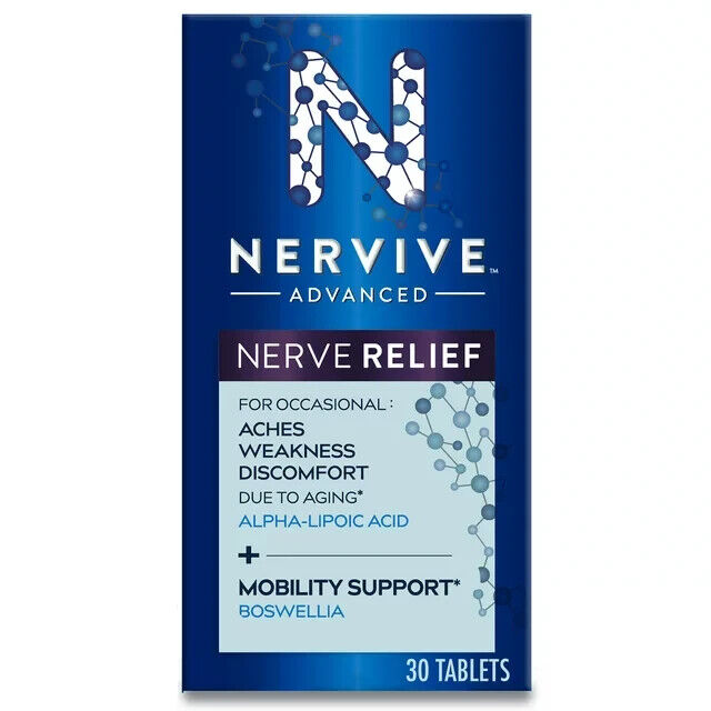 Nervive Advanced Nerve Pain + Mobility, Aches and Pains, 30 tabs Exp 2025