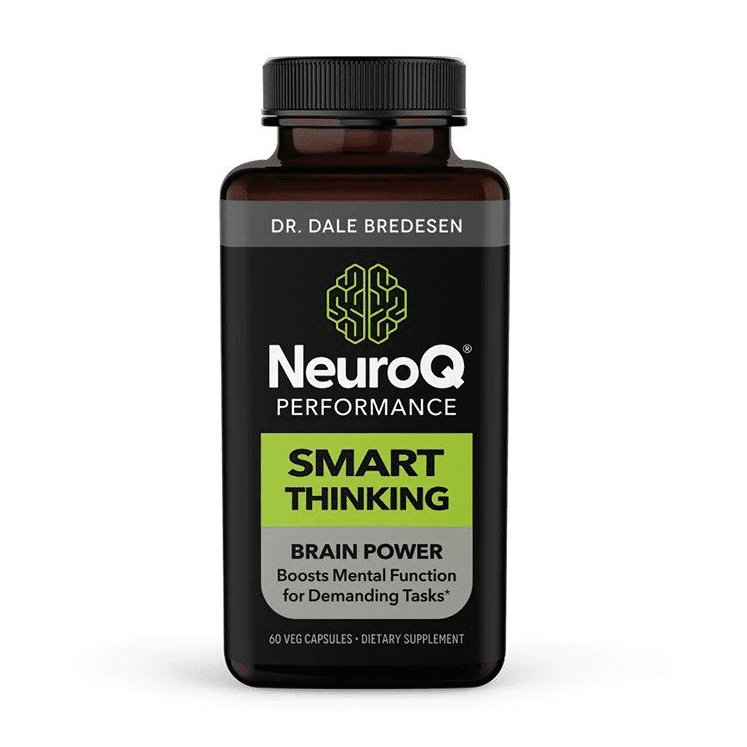 LifeSeasons NeuroQ Smart Thinking Supplement Pills - Brain Power + Mental Focus Booster - Supports Memory Recall & Attention - Bacognize Bacopa, Cognizin Citicoline & Coffee Extract - 60 Capsules