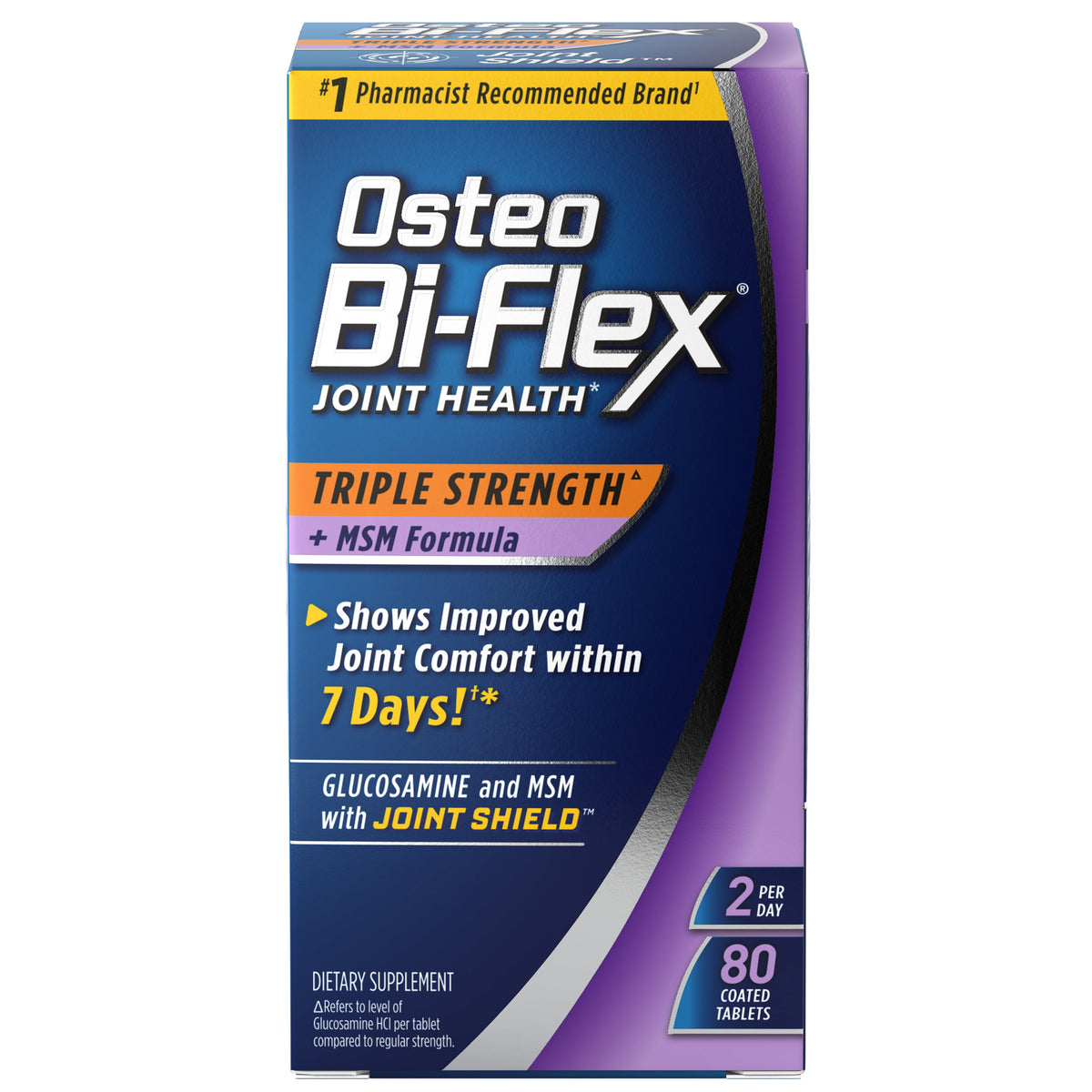 Osteo Bi-Flex Triple StrengthΔ with MSM, Glucosamine, Coated Tablets, 80 Count