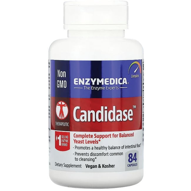 Enzymedica, Candidase, Digestive Enzymes for Gentle Cleansing Support, Gut Health & Digestion, 84 Count