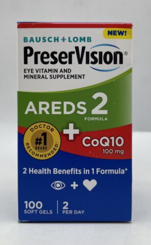 PreserVision AREDS 2 Eye Vitamins with CoQ10 100 softgels