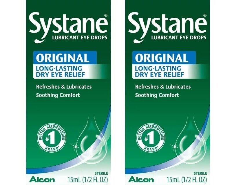 Systane Lubricant Eye Drops, 0.5 fl oz bottle Pack of 2