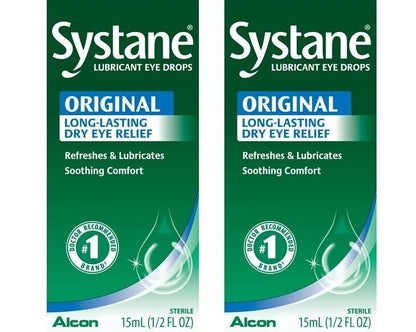 Systane Lubricant Eye Drops, 0.5 fl oz bottle Pack of 2