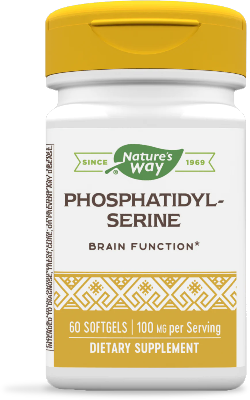 Nature's Way Phosphatidylserine - Brain function 100 mg - 60 Softgels Exp 03/24