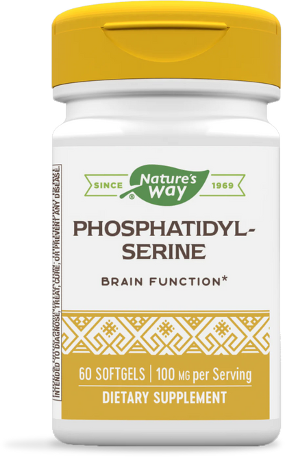 Nature's Way Phosphatidylserine - Brain function 100 mg - 60 Softgels Exp 03/24